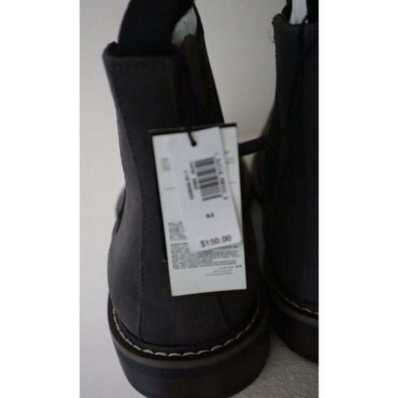 Banana Republic 422849-01-1 Men's Sz 9.5 Charcoal Gray Suede Chelsea Boots - Picture 8 of 8